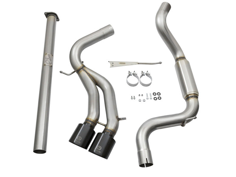 aFe Takeda 3in SS Exhaust Cat-Back 13-16 Ford Focus ST 2.0L Black Tips Catback aFe