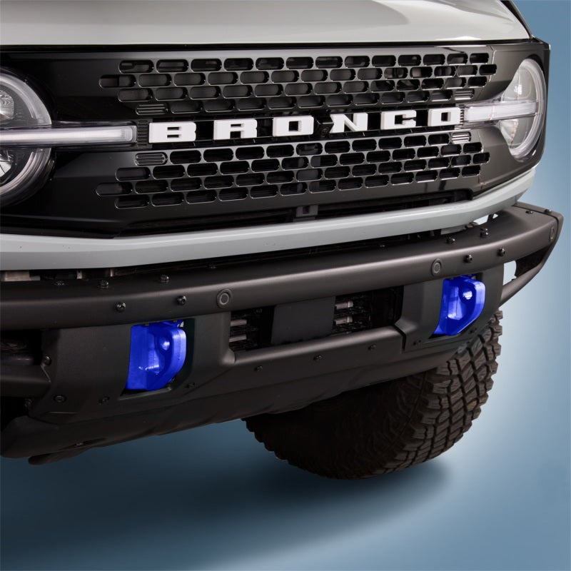 Ford Racing 2021+ Bronco Front Bumper Tow Hooks - Blue (Pair) Tow Hooks Ford Racing