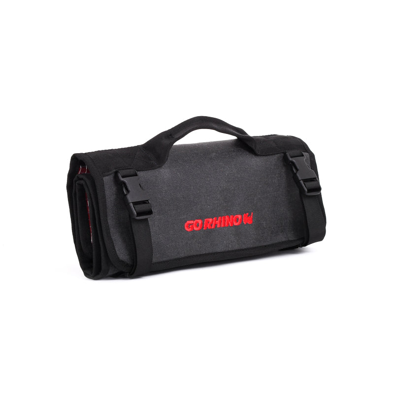 Go Rhino XVenture Gear First Aid Roll - Large (5x5in. Closed) 12oz Waxed Canvas - Black Cargo Boxes & Bags Go Rhino