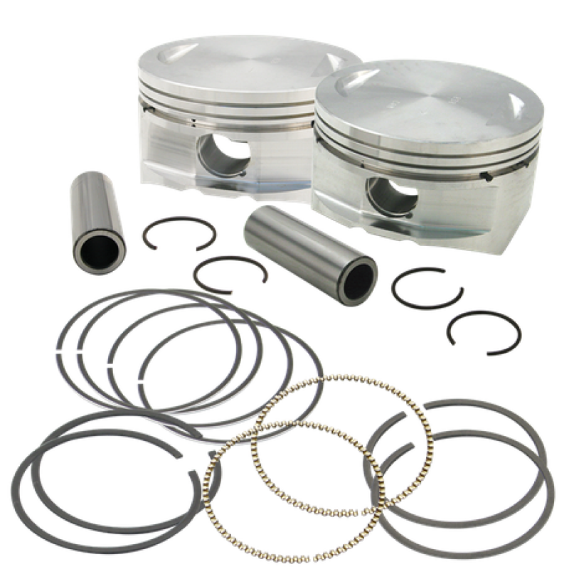 S&S Cycle 99-06 BT 3.927in +.010in Bore 97in Big Bore Forged Pistons Piston Sets - Powersports S&S Cycle