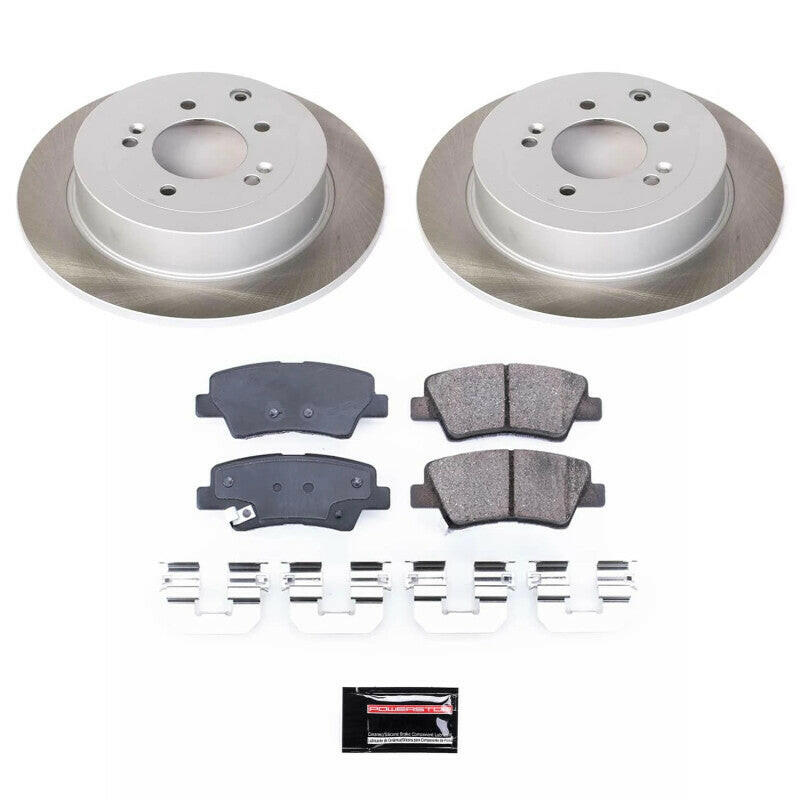 Power Stop 17-22 Kia Sportage Rear Semi-Coated Rotor Kit Brake Kits - Performance Blank PowerStop