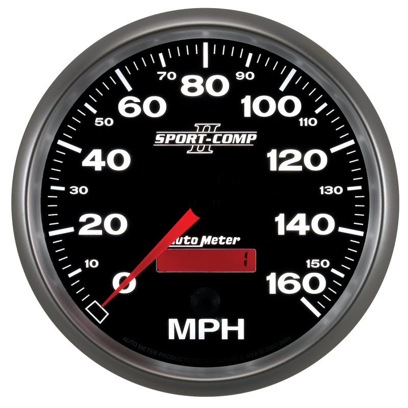 Autometer Sport-Comp II 5 inch 0-160MPH Electronic Programmable Speedometer Gauges AutoMeter
