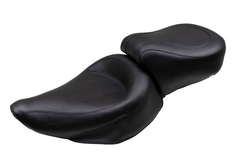 Mustang 91-05 Harley Dyna Wide Touring 1PC Seat - Black One-Piece Motorcycle Seats Mustang Motorcycle