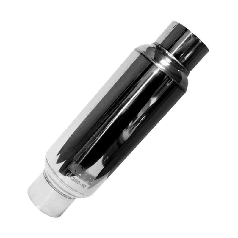 Kooks Universal 3.5 in Round Muffler 10in Long. Pol SS (Stafford Spec Muffler) Merge Collectors Kooks Headers