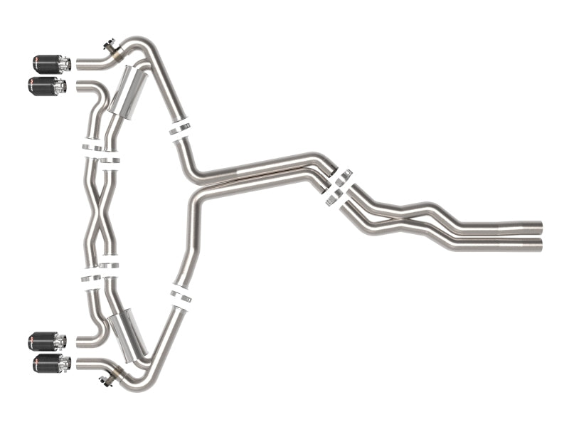 aFe 20-22 Audi RS6 Avant V8 4L (tt) MACH Force-Xp 3in to 2.5in 304 SS Cat-Back Exhaust w/ Carbon Tip Catback aFe