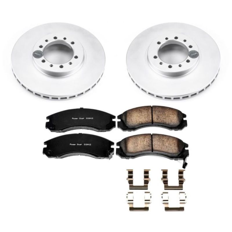 Power Stop 91-96 Mitsubishi Montero Front Z17 Evolution Geomet Coated Brake Kit Brake Kits - Performance Blank PowerStop
