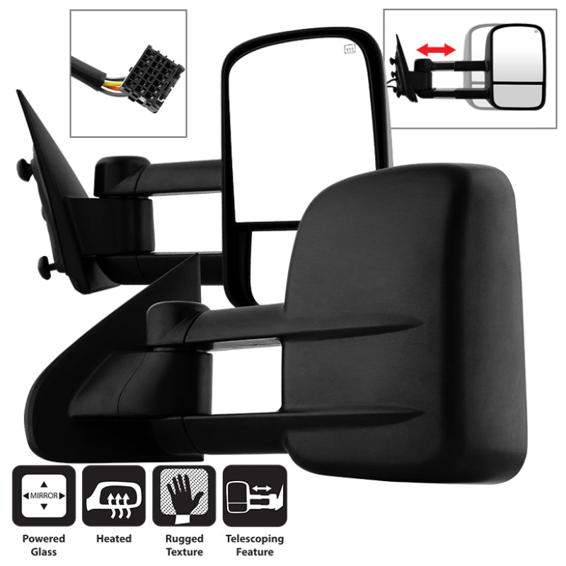xTune Chevy Silverado 14-15 POWER Heated Telescoping Mirror - SET MIR-CSIL14-PWH-SET Side Mirrors SPYDER