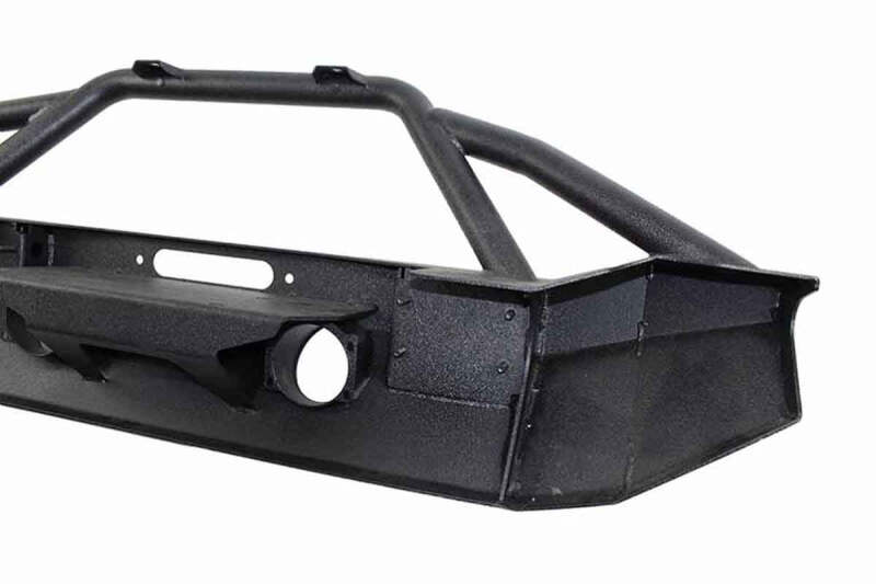 Fishbone Offroad 07-18 Jeep Wrangler JK Full Width Front Winch Bumper - Black Powdercoat Bumpers - Steel Fishbone Offroad