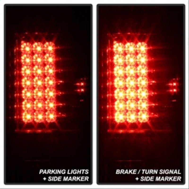 Spyder Ford F150 side 97-03/F250/350 Duty 99-07 LED Tail Lights Red Clear ALT-YD-FF15097-LED-RC Tail Lights SPYDER