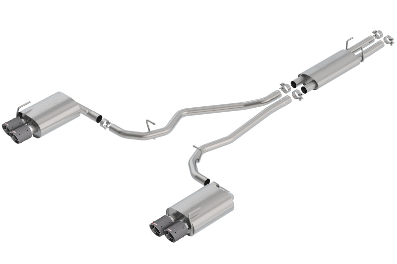 Borla 2020 Ford Explorer ST 3.0L V6 2.25in S-type Exhaust - Carbon Fiber Tips Catback Borla