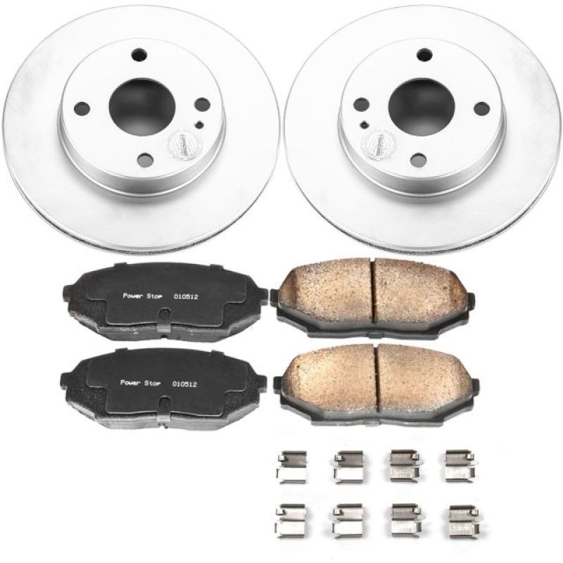 Power Stop 90-93 Mazda Miata Front Z17 Evolution Geomet Coated Brake Kit Brake Kits - Performance Blank PowerStop