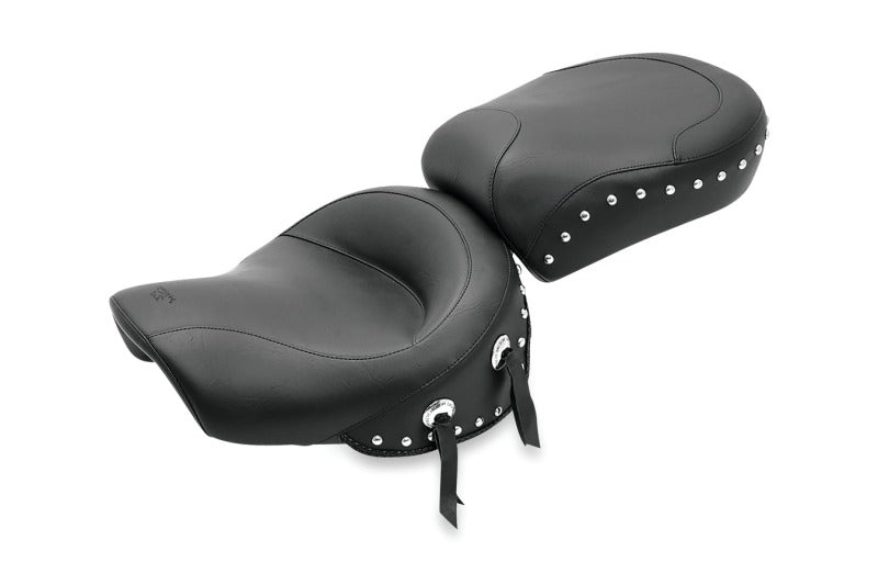 Mustang 96-04 Kawasaki Vulcan 1500 Classic,99-01 Nomad Std Touring 2PC Seat w/Studs - Black Two-Piece Motorcycle Seats Mustang Motorcycle