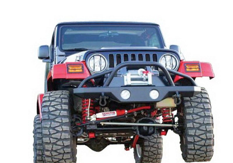 Rampage 1976-1983 Jeep CJ5 Recovery Bumper Front - Black Bumpers - Steel Rampage