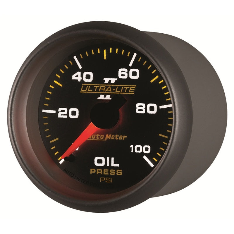 Autometer Ultra-Lite II 52mm 0-100 PSI Mechanical Oil Pressure Gauge Gauges AutoMeter