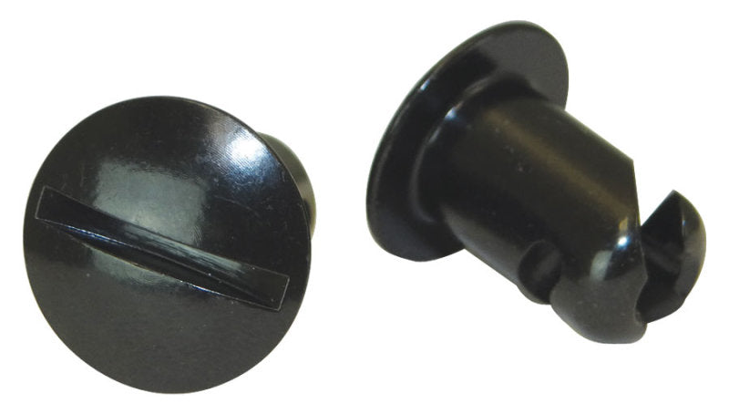 Moroso Quick Fastener - Oval Head - 7/16in x .500in - Steel - Black - 10 Pack Fittings Moroso