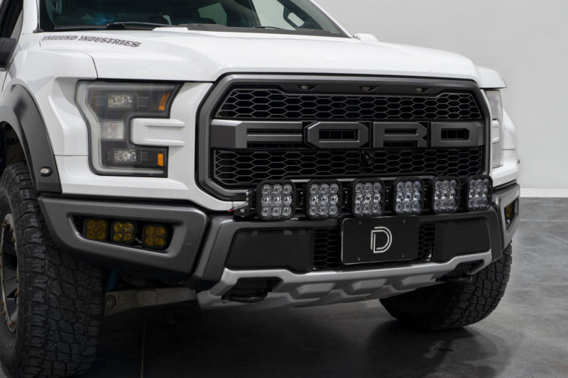 Diode Dynamics 17-20 Ford Raptor SS5 Grille CrossLink Lightbar Kit - Sport Yellow Combo Light Bars & Cubes Diode Dynamics