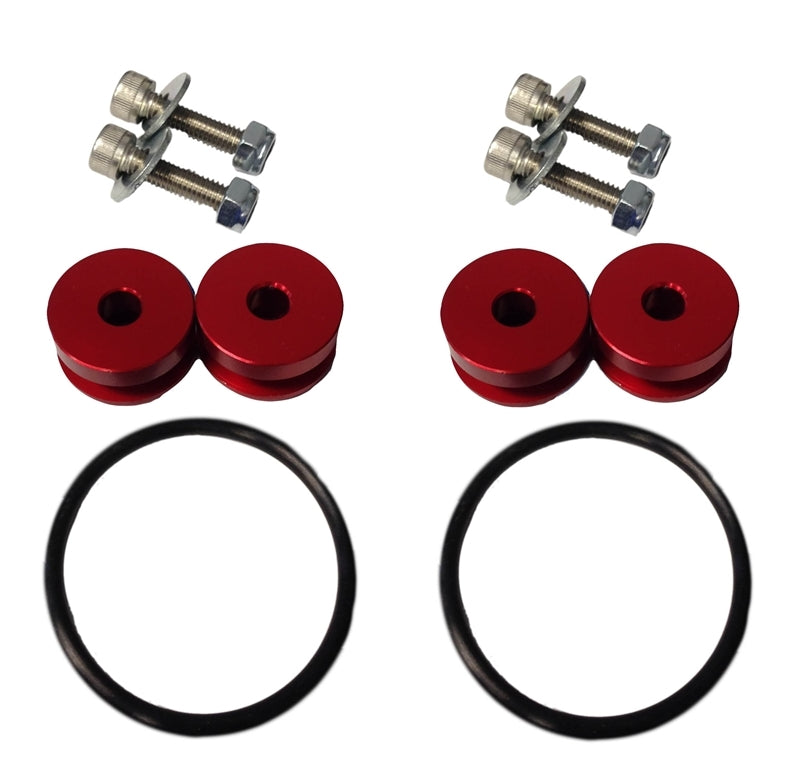 Torque Solution Billet Bumper Quick Release Kit (Red): Universal Quick Release Adapters Torque Solution