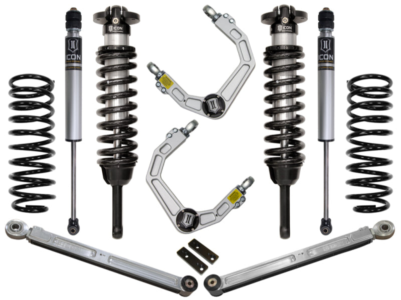 ICON 2010+ Toyota FJ/4Runner 0-3.5in Stage 3 Suspension System w/Billet Uca Coilovers ICON