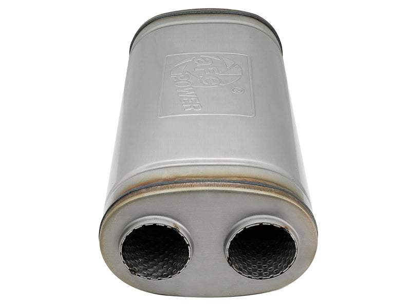 aFe MACH Force-Xp Muffler 2-1/2 IN ID Offset/Dual x 18 IN L x 8 IN W x 5 IN H - Oval Body Muffler aFe