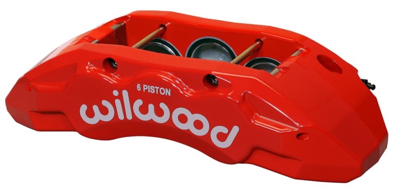 Wilwood Caliper-TX6R- R/H - Red 2.00/1.88/1.88in Pistons 1.38in Disc Brake Calipers - Perf Wilwood