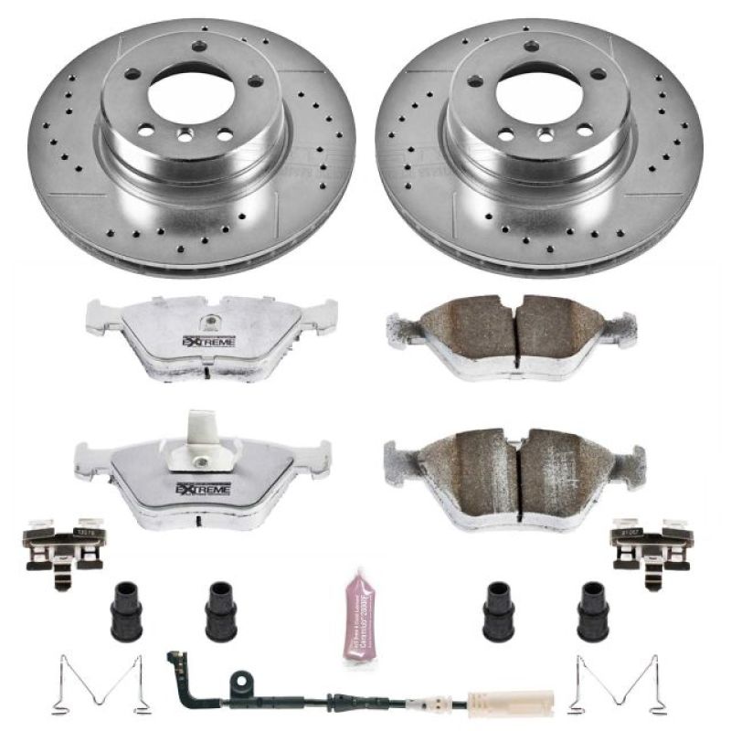 Power Stop 04-05 BMW 525i Front Z26 Street Warrior Brake Kit Brake Kits - Performance D&S PowerStop