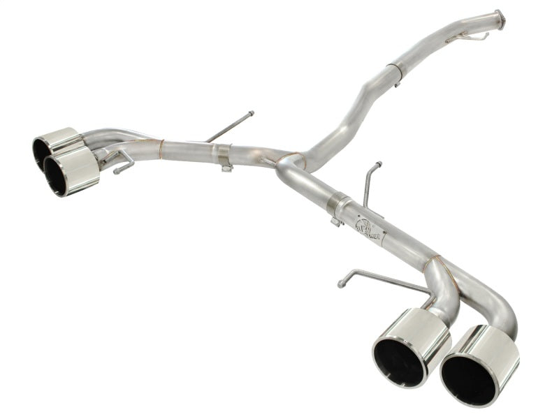 aFe Takeda 3in SS Exhaust Cat-Back 09-14 Nissan GTR V6 3.8L Polished Tips Catback aFe