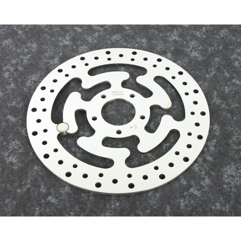 Bikers Choice 08-16 Touring OEM Style 11.8in Polished Front Brake Rotor Right Replaces H-D 41808-08 Brake Rotors - Drilled Bikers Choice
