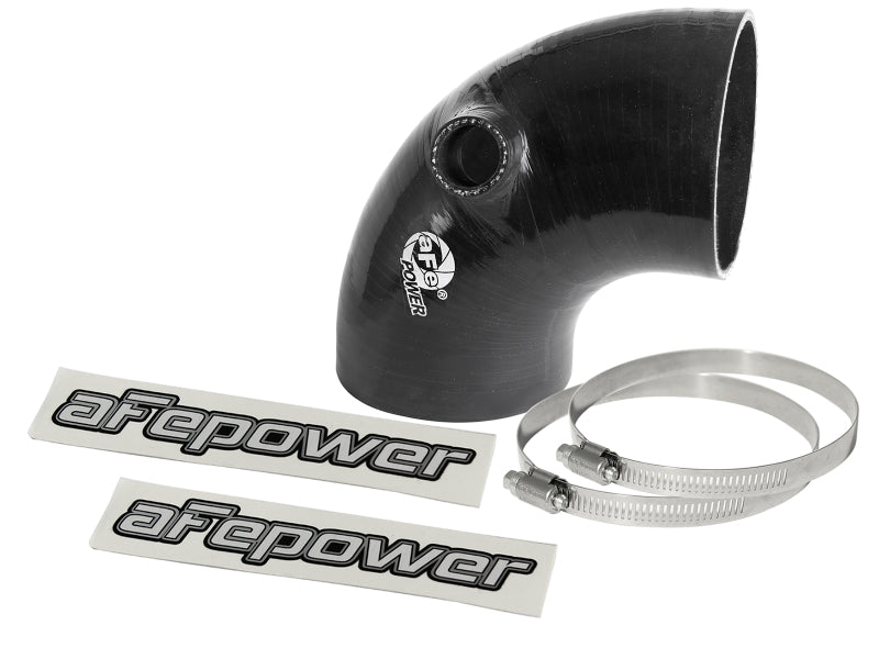 aFe Magnum FORCE Intake Coupling Kit (3-3/4 IN ID x 90 Deg.) Elbow Coupler - Black Air Intake Components aFe