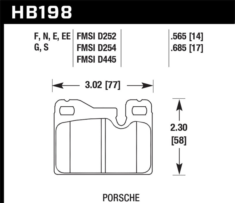 Hawk 77-88 Porsche 924 / 78-85 & 92-95 928 / 83-91 944 HT-10 Rear Race Brake Pads Brake Pads - Racing Hawk Performance