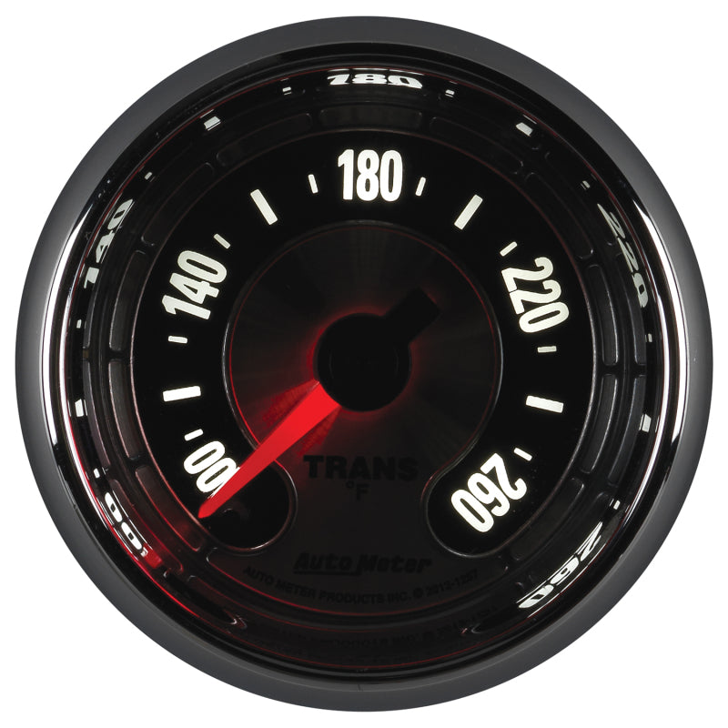 Autometer American Muscle 52mm Full Sweep Electric 100-260 Deg F Transmission Temperature Gauge Gauges AutoMeter