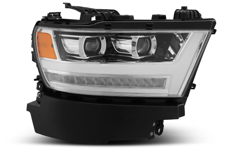 AlphaRex 19-20 Ram 1500HD PRO-Series Proj Headlight Plnk Styl Chrm w/Activ Light/Seq Signal/Plnk DRL Headlights AlphaRex