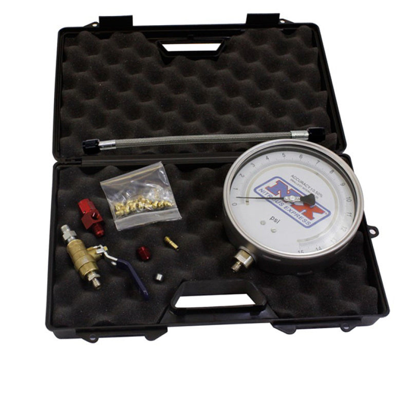 Nitrous Express Master Flo-Check Pro (6 Certified Gauge & Molded Case) Gauges Nitrous Express