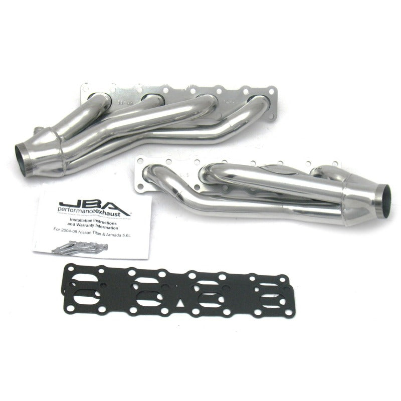 JBA 04-15 Nissan 5.6L VK56DE Oval Port 1-5/8in Primary Silver Ctd Cat4Ward Header Headers & Manifolds JBA