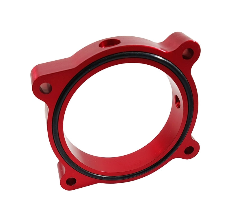 Torque Solution Throttle Body Spacer (Red): Ford Mustang GT 5.0L 2011-2016 Throttle Body Spacers Torque Solution