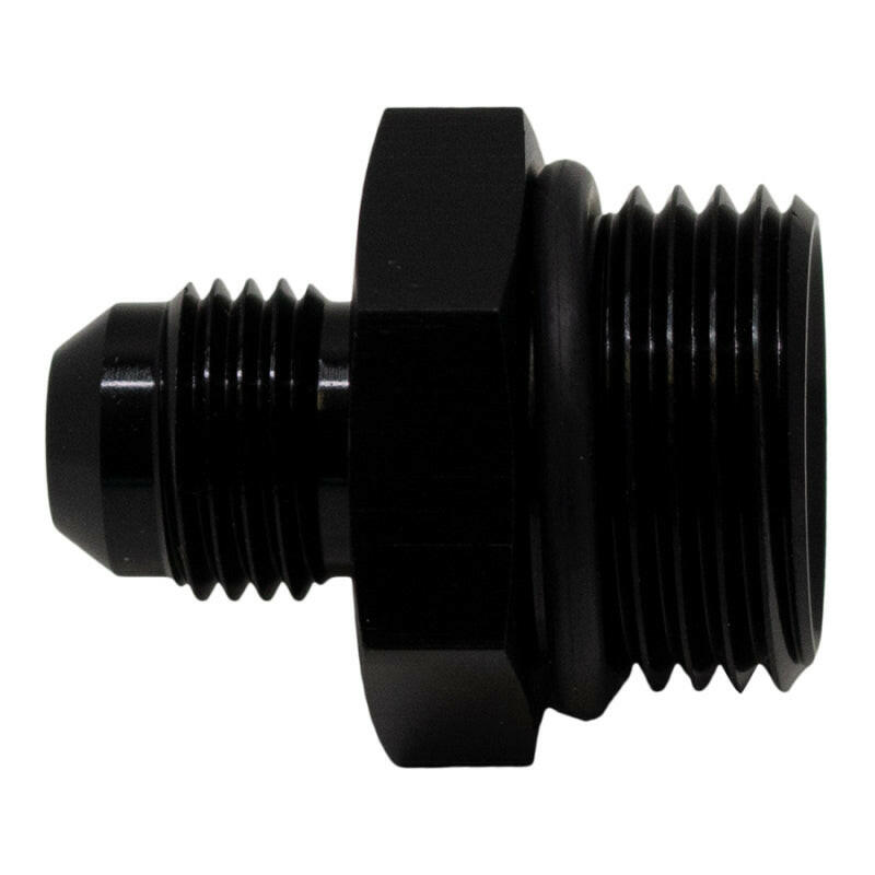 DeatschWerks 10AN ORB Male to 6AN Male Flare Adapter (Incl O-Ring) - Anodized Matte Black Fittings DeatschWerks