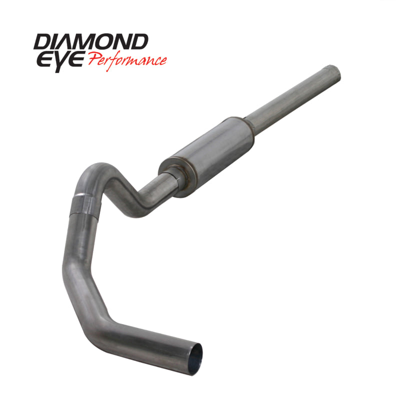 Diamond Eye KIT 4in Catback MFLR RPLCMENT PIPE Single SS: 2004.5-2007.5 DODGE CUMMINS 600 Catback Diamond Eye Performance