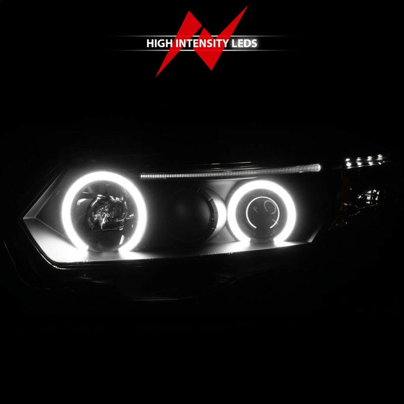 ANZO 2006-2011 Honda Civic Projector Headlights w/ Halo Black (CCFL) Headlights ANZO