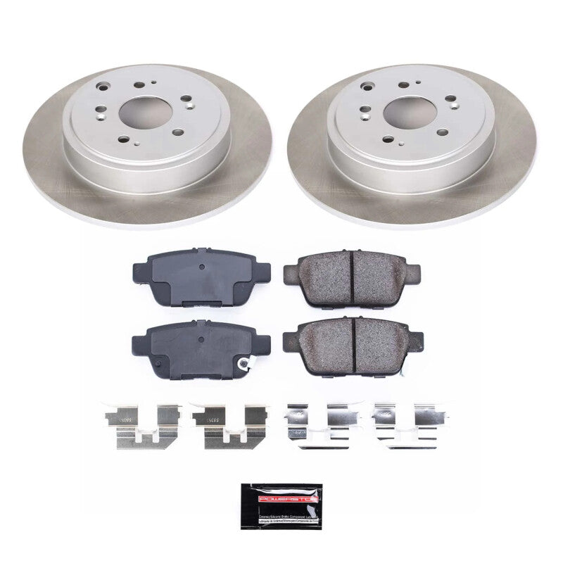 Power Stop 06-11 Honda Ridgeline Front Semi-Coated Rotor Kit Brake Kits - Performance Blank PowerStop