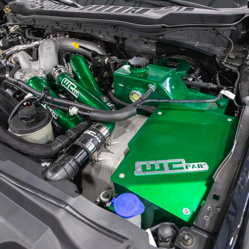 Wehrli 17-24 6.7L Power Stroke Coolant Tank and Battery Box Kit - Gloss Black Coolant Reservoirs Wehrli