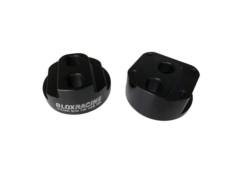 BLOX Racing Remote Oil Filter Relocation Kit - Black Oil Filter Blocks BLOX Racing