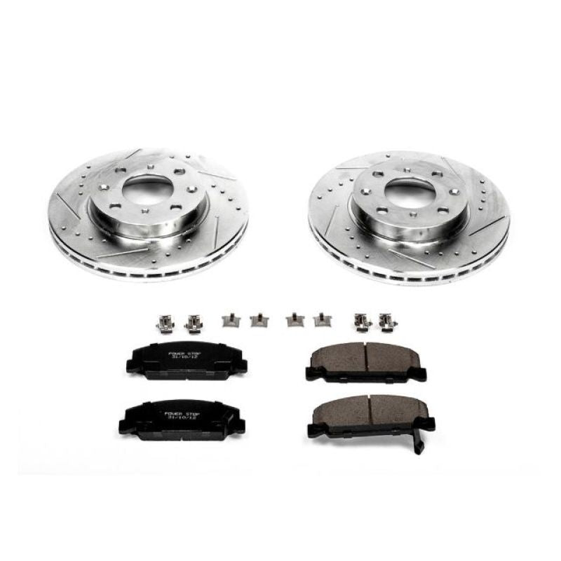 Power Stop 90-00 Honda Civic Front Z23 Evolution Sport Brake Kit Brake Kits - Performance D&S PowerStop