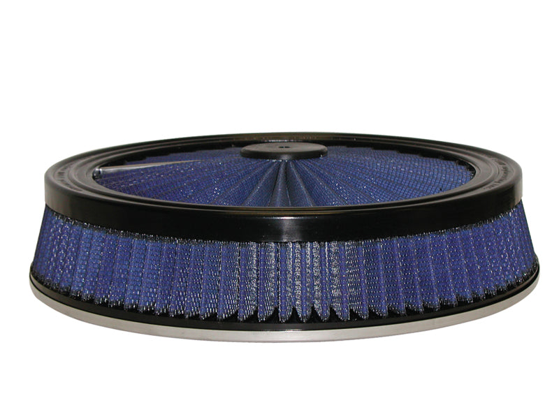 aFe MagnumFLOW Air Filters Round Racing P5R A/F TOP Racer 14D x 3H (Blk/Blue) Air Filters - Universal Fit aFe