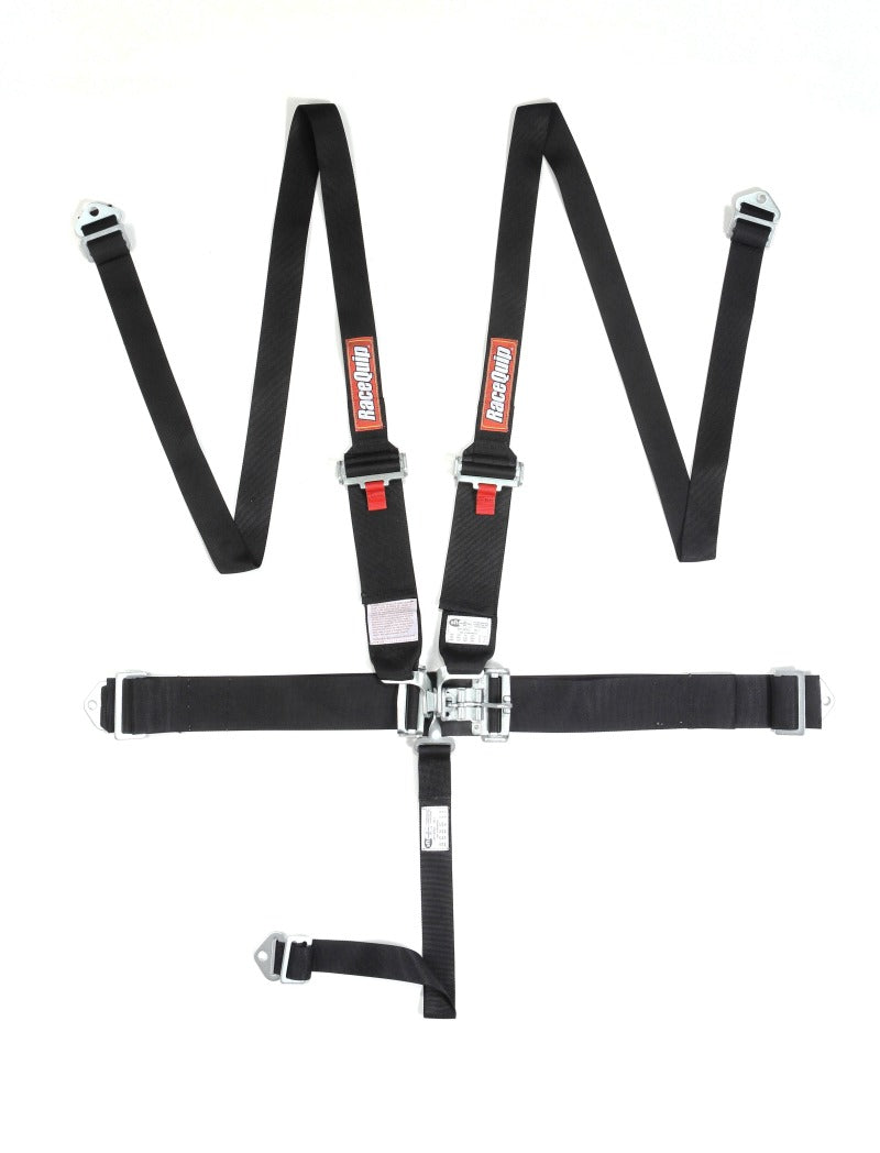 RaceQuip Black L & L 5pt HNR Seat Belt Seat Belts & Harnesses Racequip
