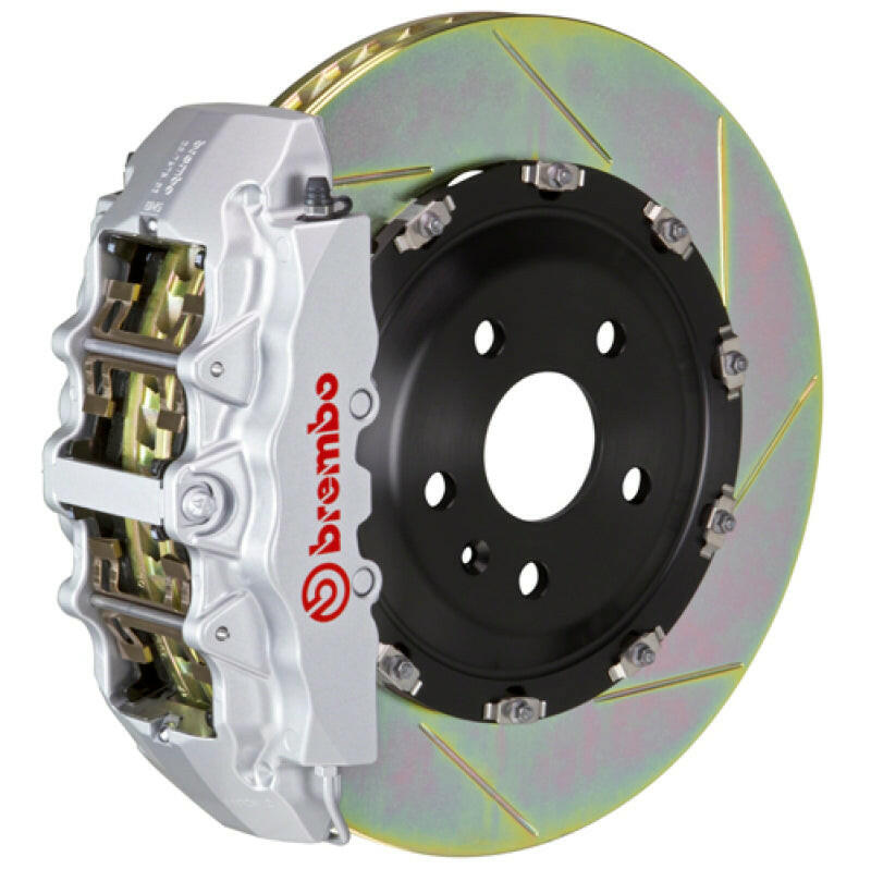 Brembo 12-18 A6 2.0T/12-18 A7 2.0T Front GT BBK 6 Piston Cast 380x34 2pc Rotor Slotted Type1-Silver Brake Kits - Performance Slot Brembo