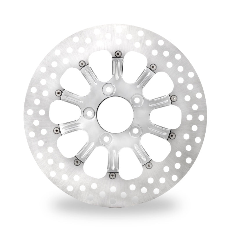 Performance Machine Disc/Carr 11.8 Revel Rr Right - Chrome Brake Rotors - Drilled Performance Machine