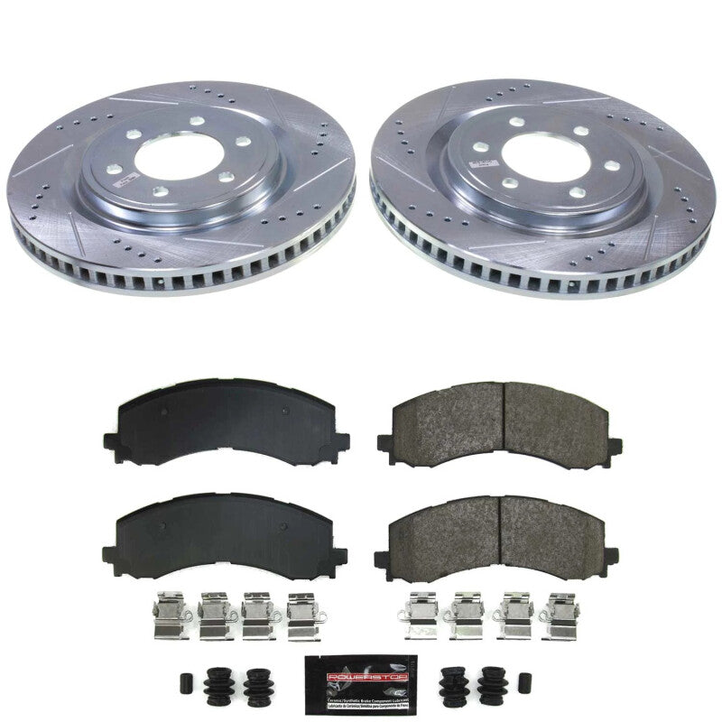 Power Stop 22-23 Ford F-150 Lightning Front Z23 Evolution Brake Kit Brake Kits - Performance D&S PowerStop