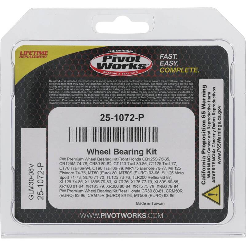 Pivot Works Premium Wheel Bearing Wheel Bearings Pivot Works