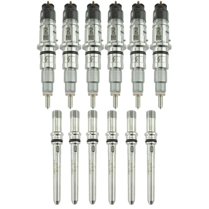Industrial Injection 07.5-12 Cummins 6.7L Reman Stock Injector Pack w/ Connecting Tubes - Set of 6 Fuel Injectors - Diesel Industrial Injection