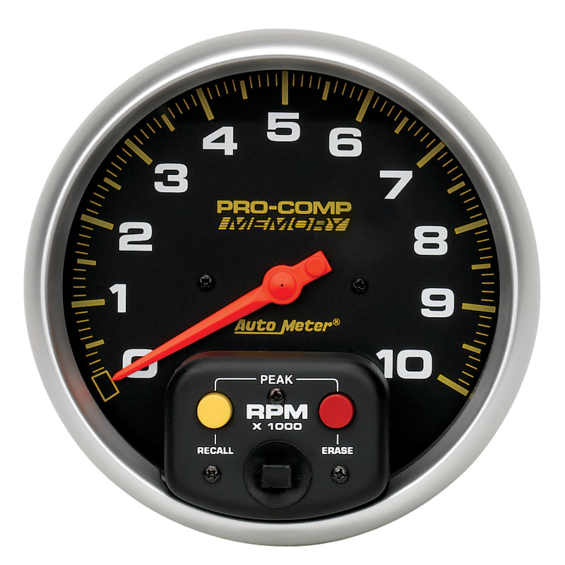 Autometer Pro-Comp 5 inch 10K RPM with Peak Memory In-Dash Tachometer Gauges AutoMeter