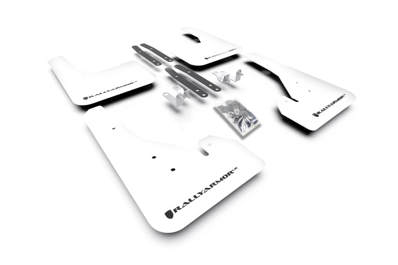 Rally Armor 18-25 Toyota Corolla Hatchback White UR Mud Flap Black Logo Mud Flaps Rally Armor